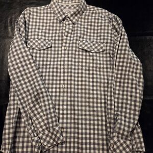 James Campbell Blue and White Casual Button Down Shirt